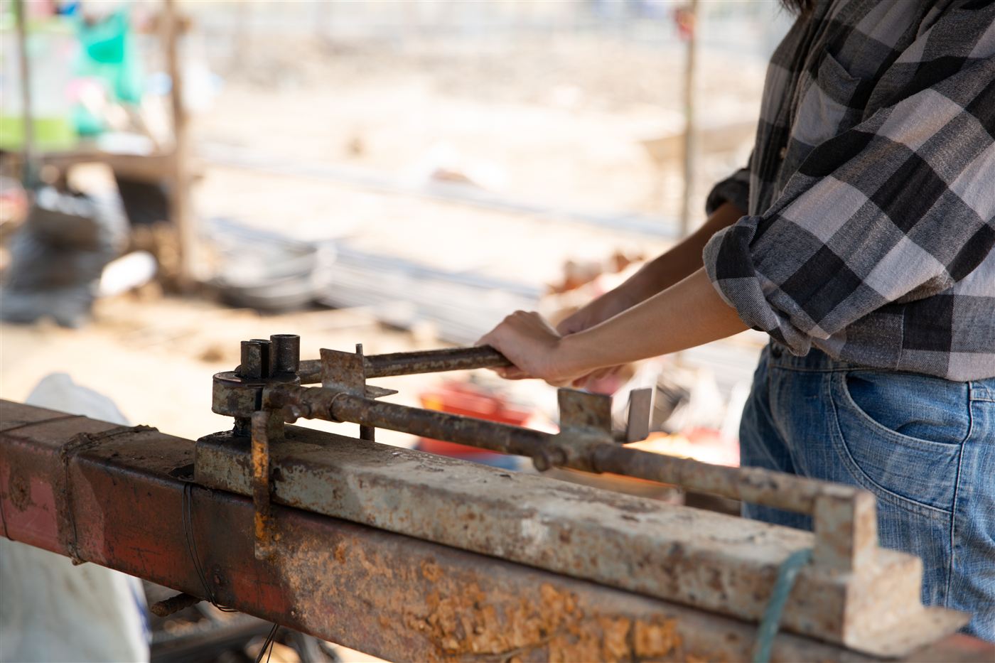 Rebar bending on site